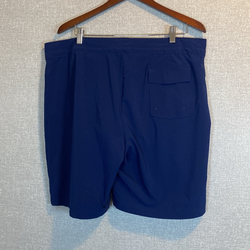 Lands End Navy Long Leg Swim Shorts - Picture 5 of 9
